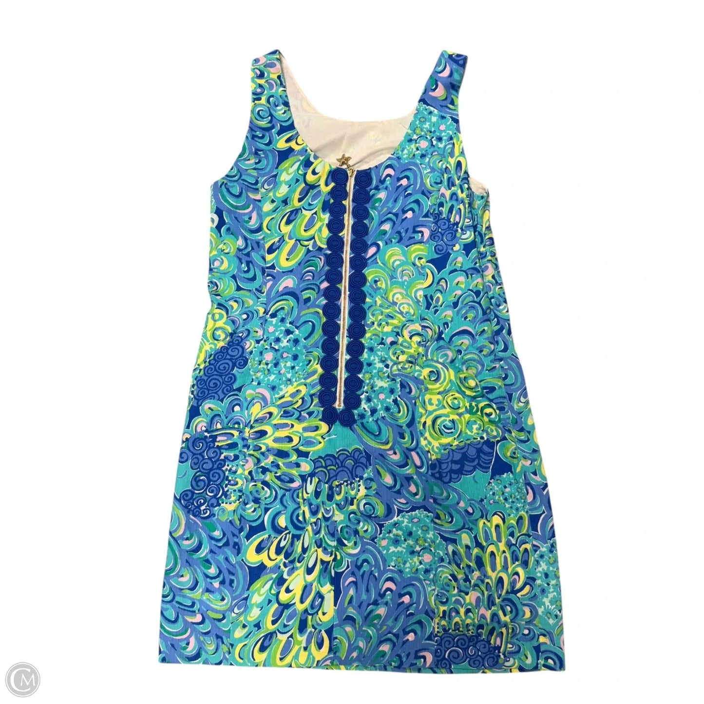 Dress Designer By Lilly Pulitzer In Blue & Green, Size: M
