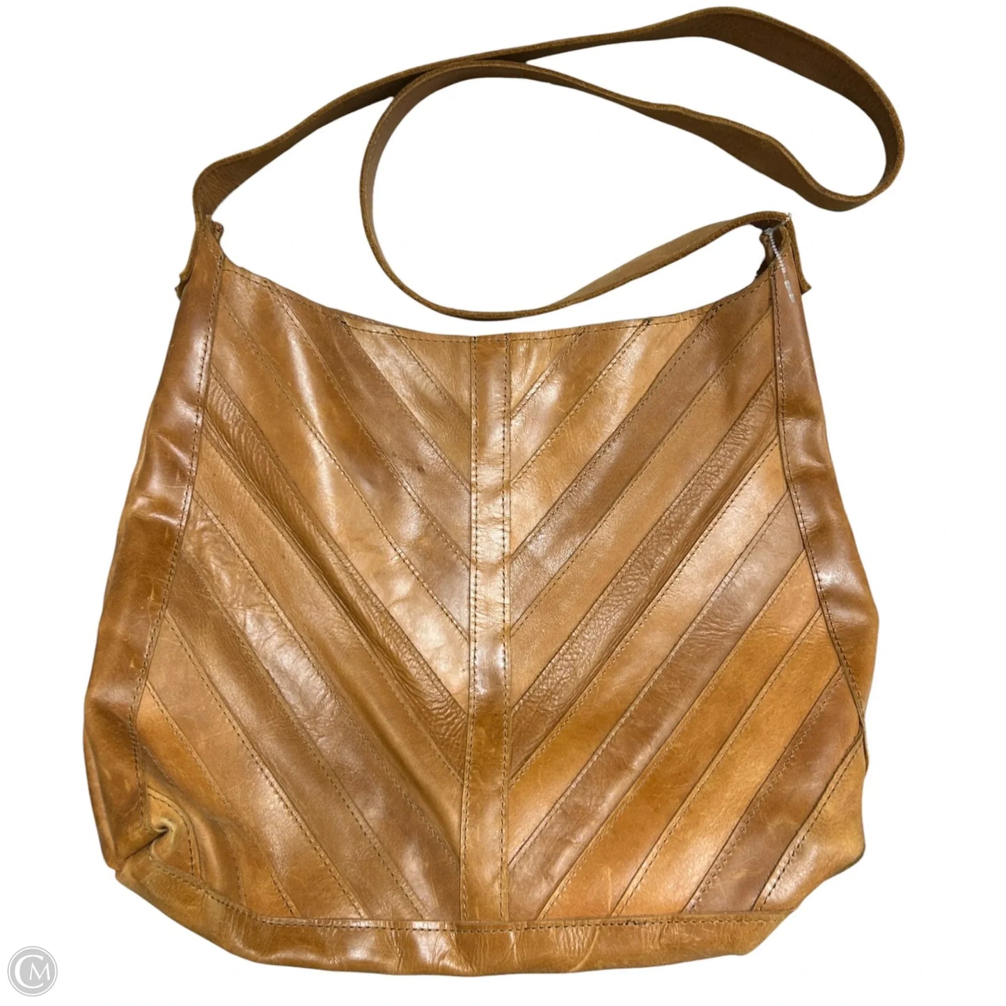 Handbag Leather By Raven and Lily, Size: Medium