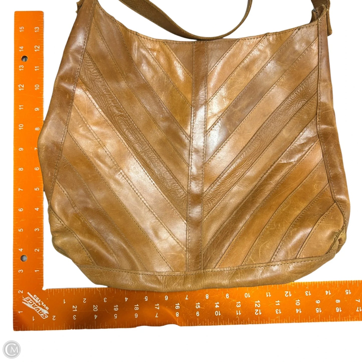 Handbag Leather By Raven and Lily, Size: Medium