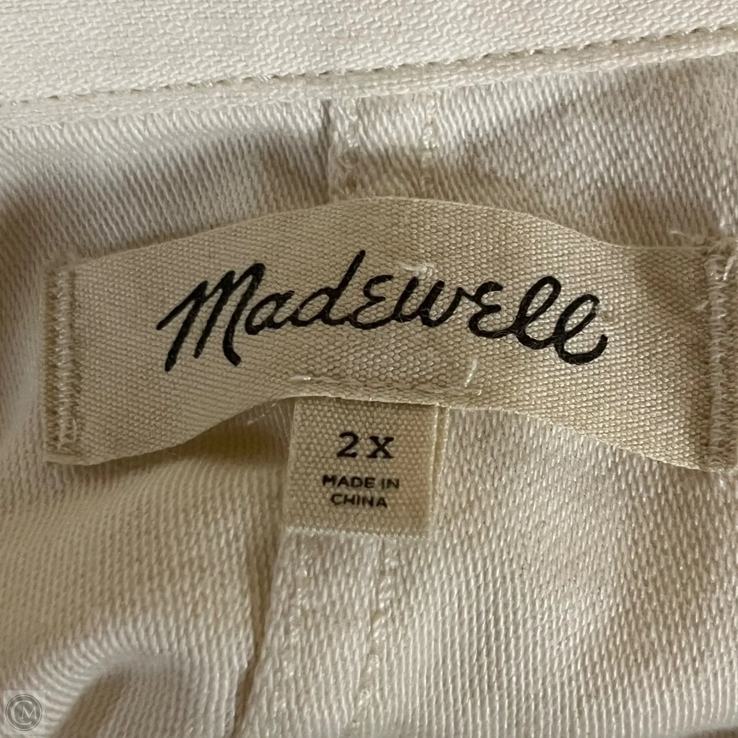 Blazer By Madewell In Cream Denim, Size: 2x