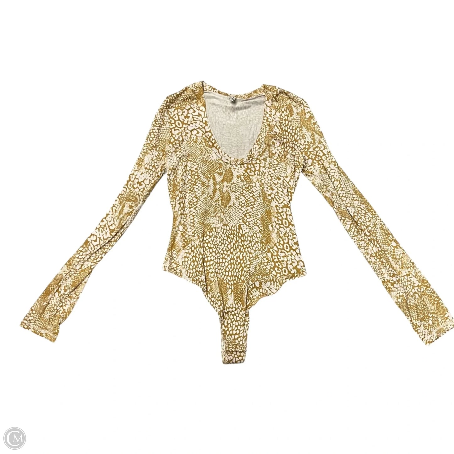 Bodysuit By Free People In Cream & Yellow, Size: S