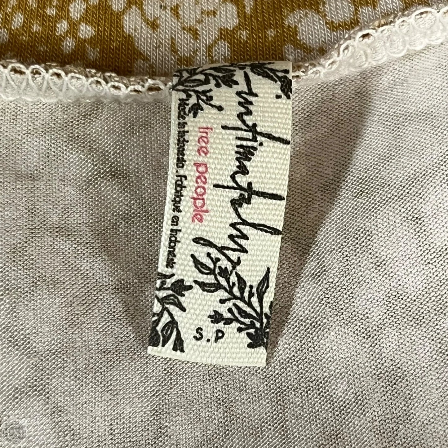 Bodysuit By Free People In Cream & Yellow, Size: S