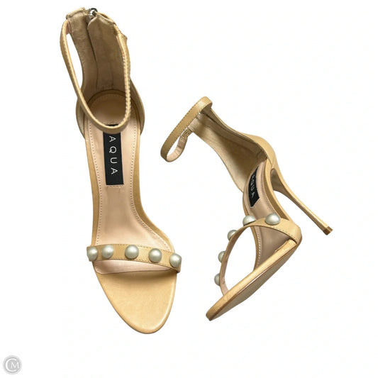 Sandals Heels Stiletto By Aqua In Tan, Size: 6