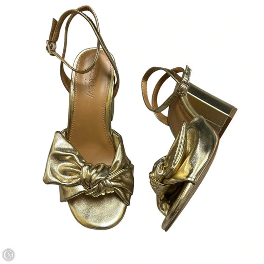 Sandals Heels Block By J. Crew In Gold, Size: 6