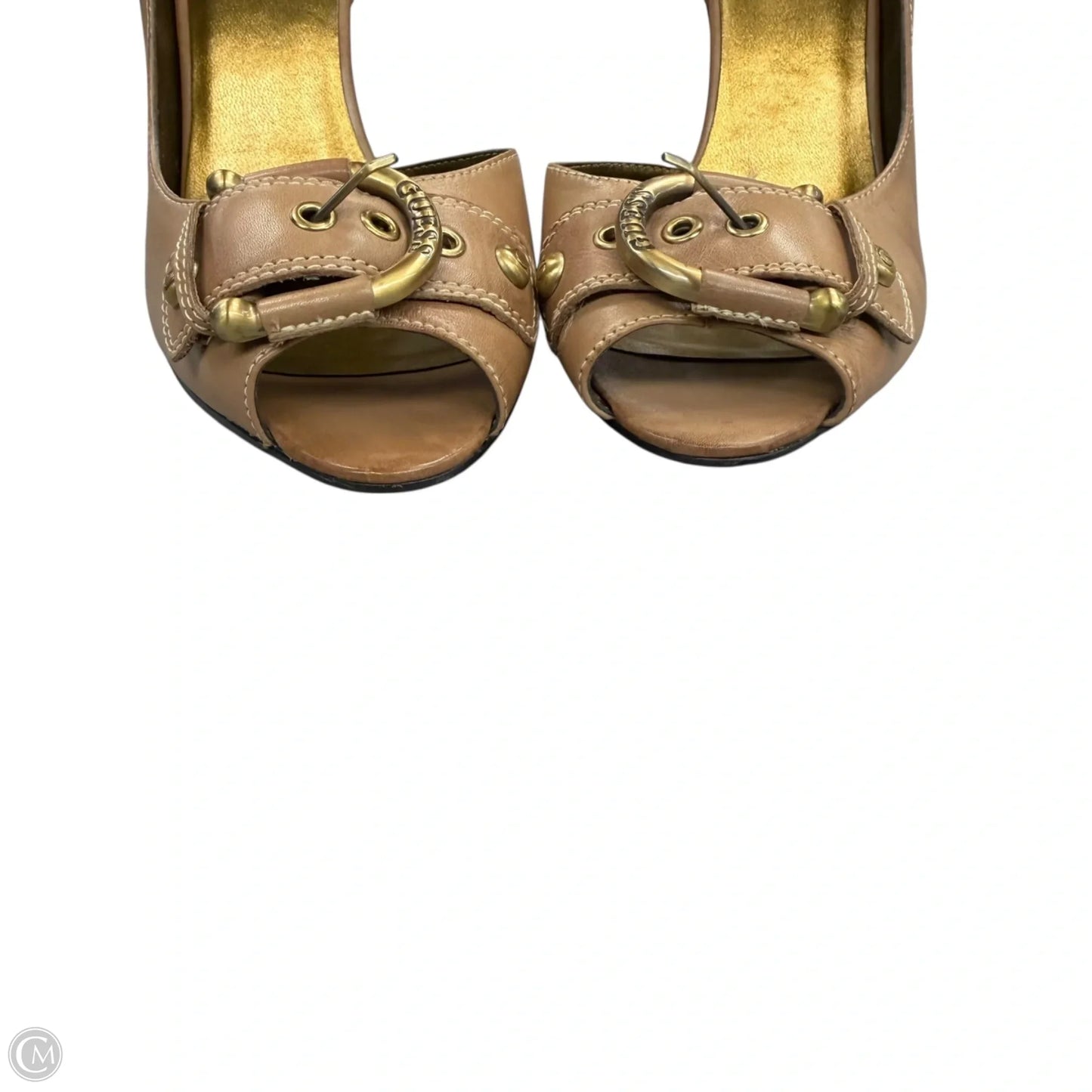 Sandals Heels Stiletto By Guess In Tan, Size: 9
