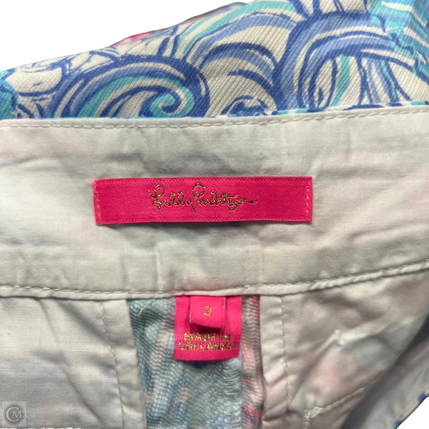 Shorts Designer By Lilly Pulitzer In Blue & Pink, Size: 2