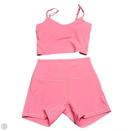 Athletic Shorts 2pc By Lululemon In Pink, Size: S