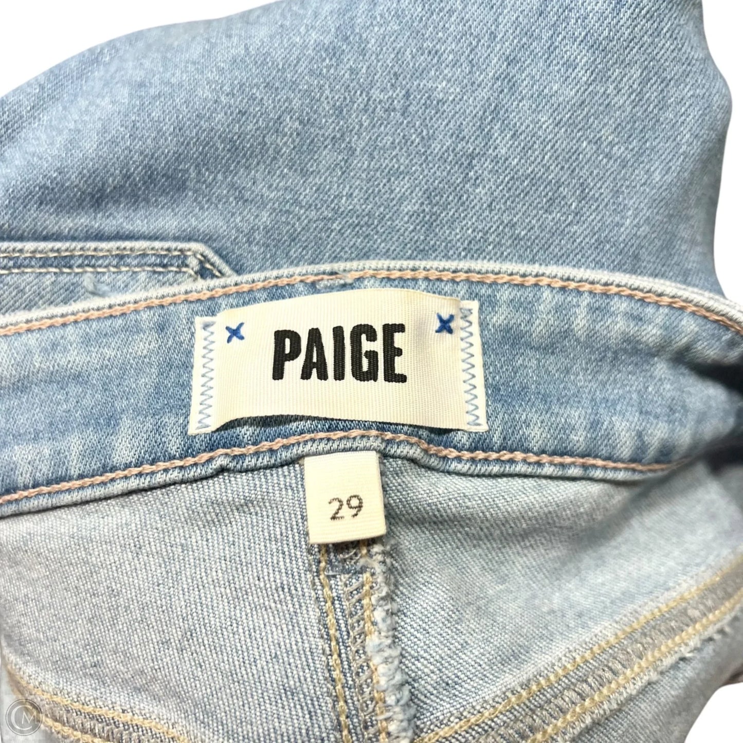 Jeans Flared By Paige In Blue Denim, Size: 8