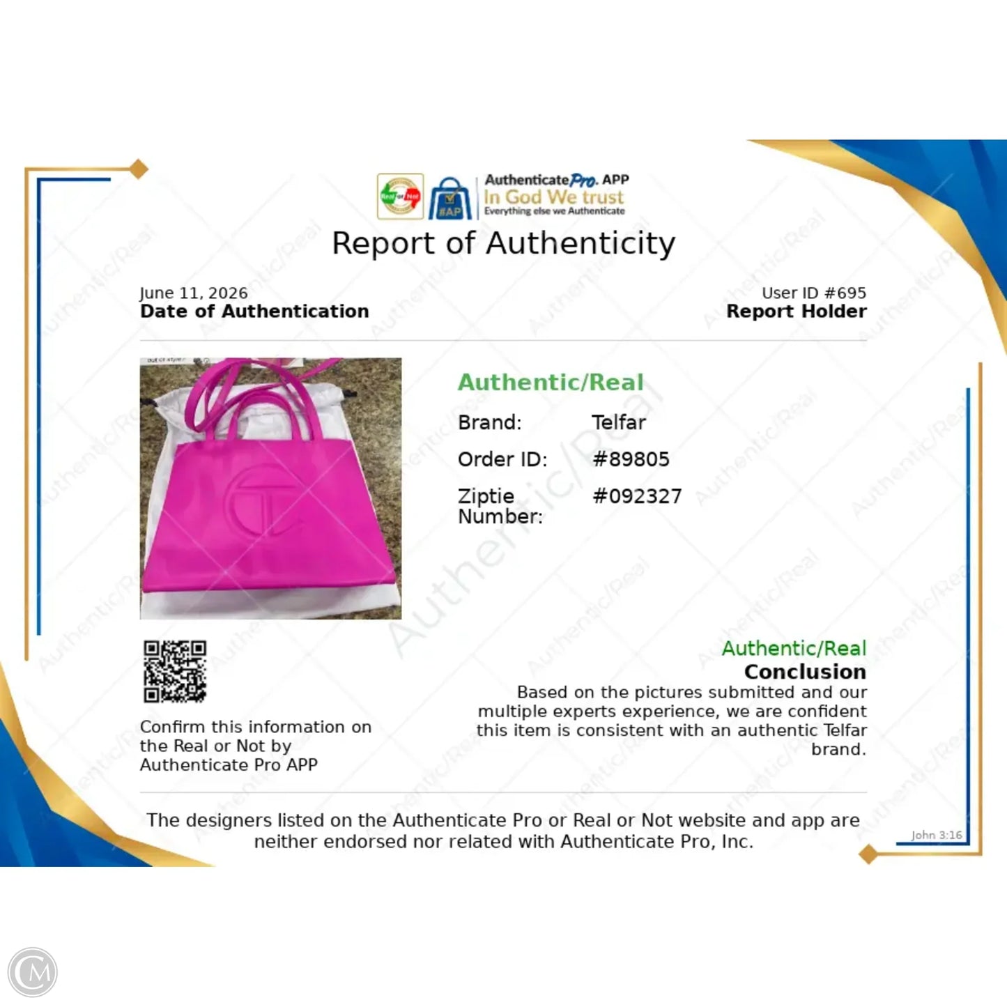 Tote Luxury Designer By Telfar, Size: Medium