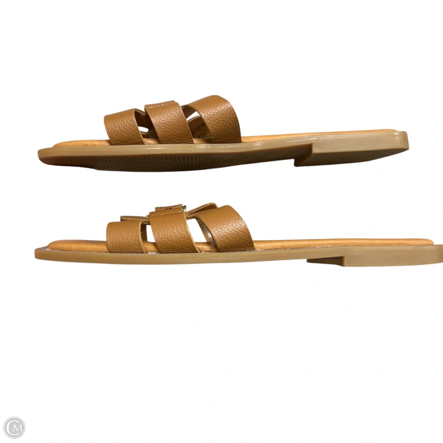 Sandals Flats By Office In Brown & Gold, Size: 8.5