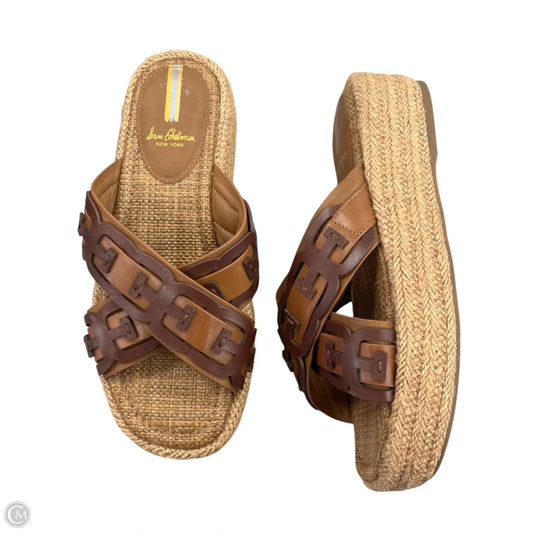 Sandals Heels Wedge By Sam Edelman In Brown, Size: 8