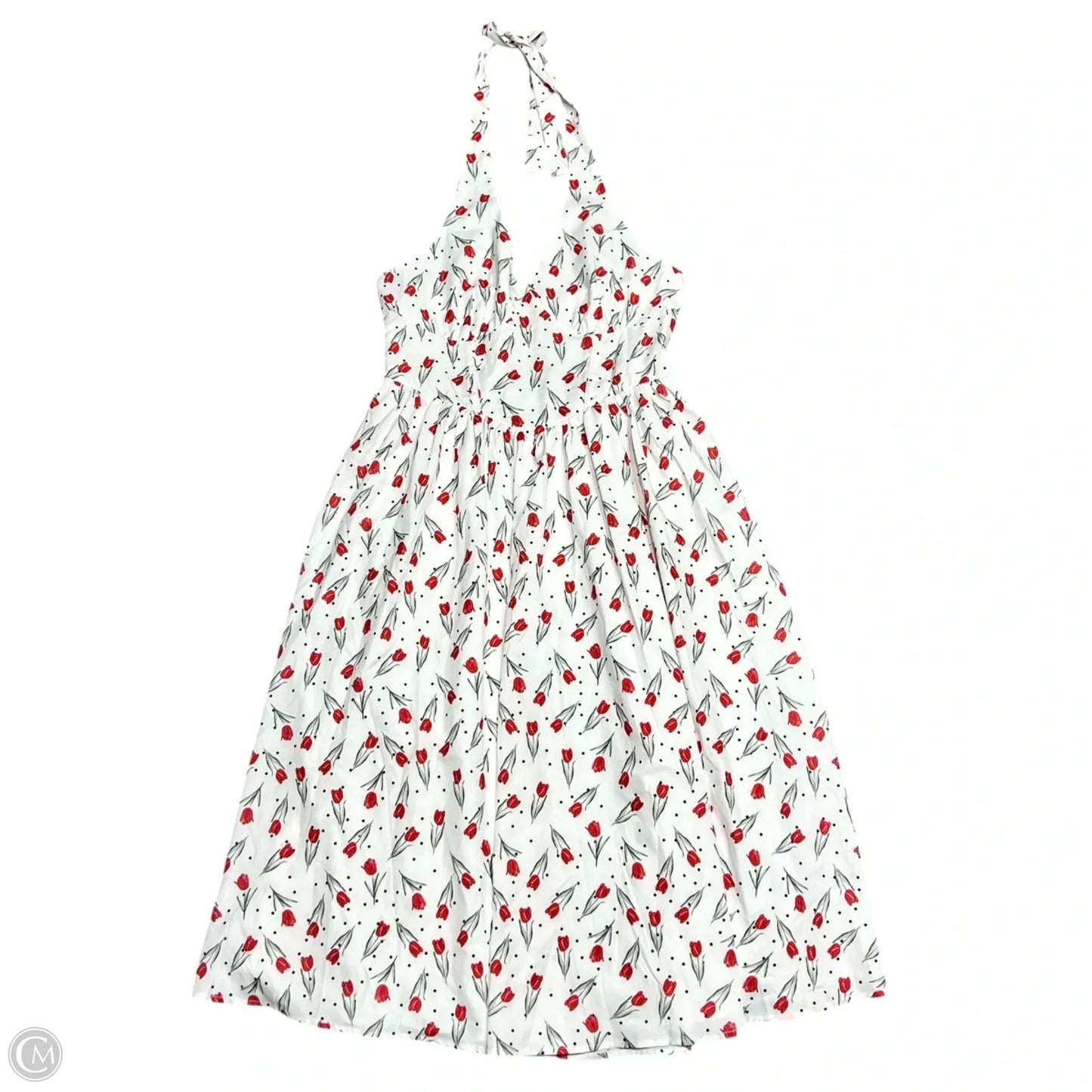 Dress Casual Midi By Shein In Red & White, Size: M