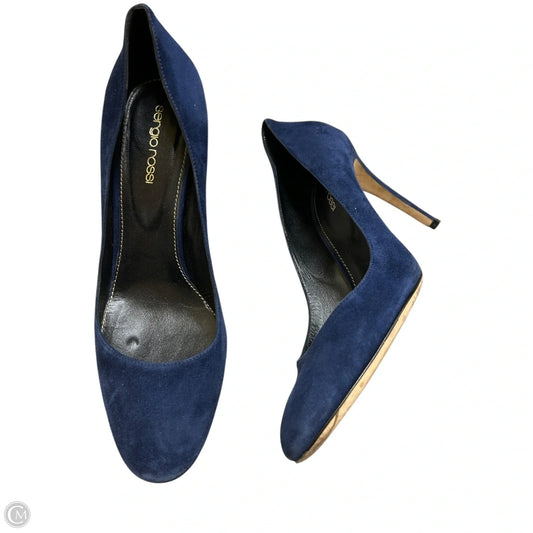 Shoes Designer By Sergio Rossi In Navy, Size: 8.5