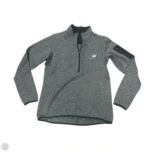 Athletic Sweatshirt Collar By Antigua In Green & Grey, Size: M