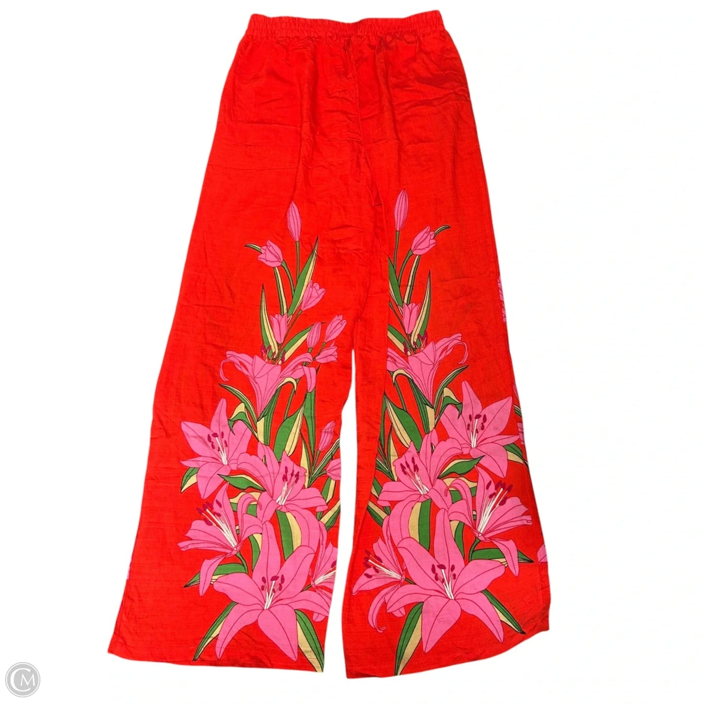 Pants Wide Leg By Lulumari In Pink & Red, Size: S