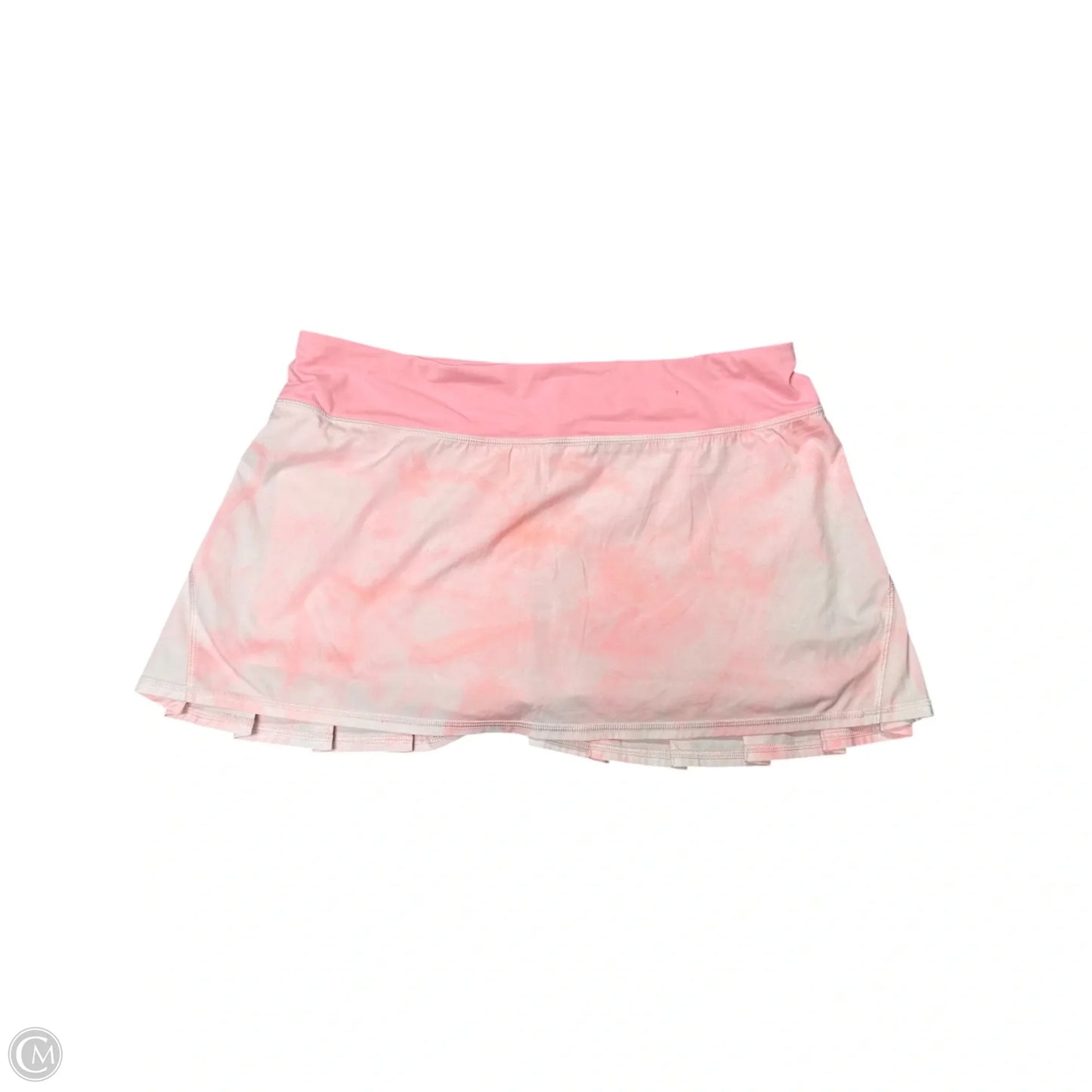 Athletic Skort By Lululemon In Pink & White, Size: 10