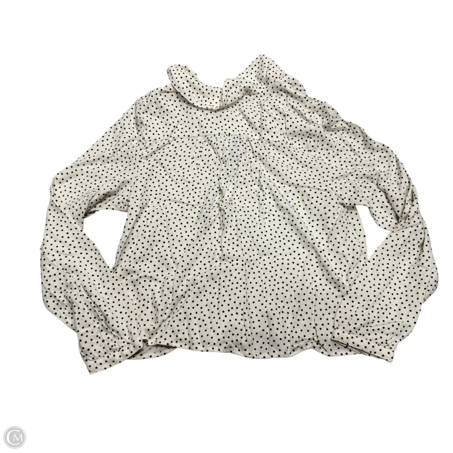 Top Long Sleeve By Old Navy In Black & Cream, Size: S