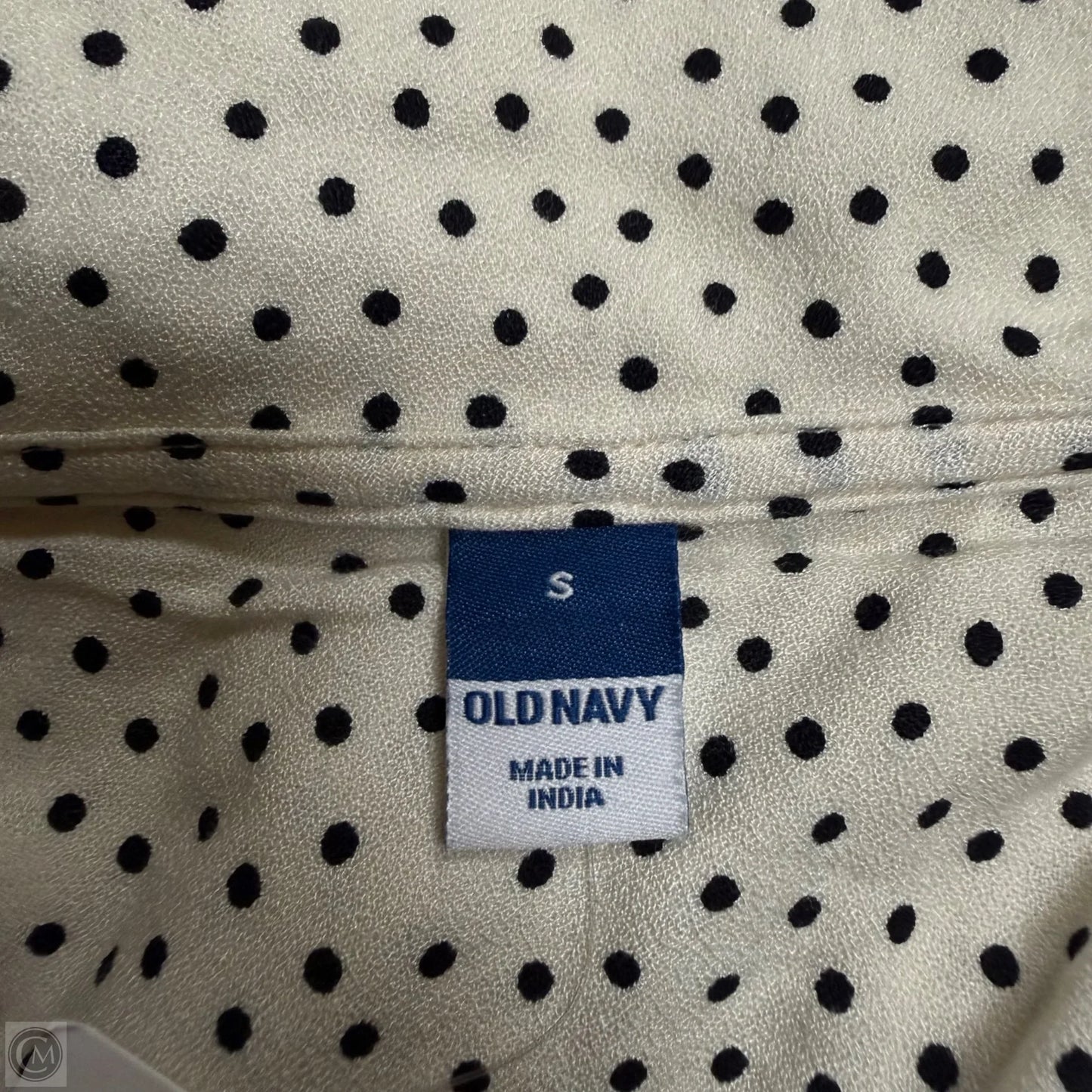 Top Long Sleeve By Old Navy In Black & Cream, Size: S
