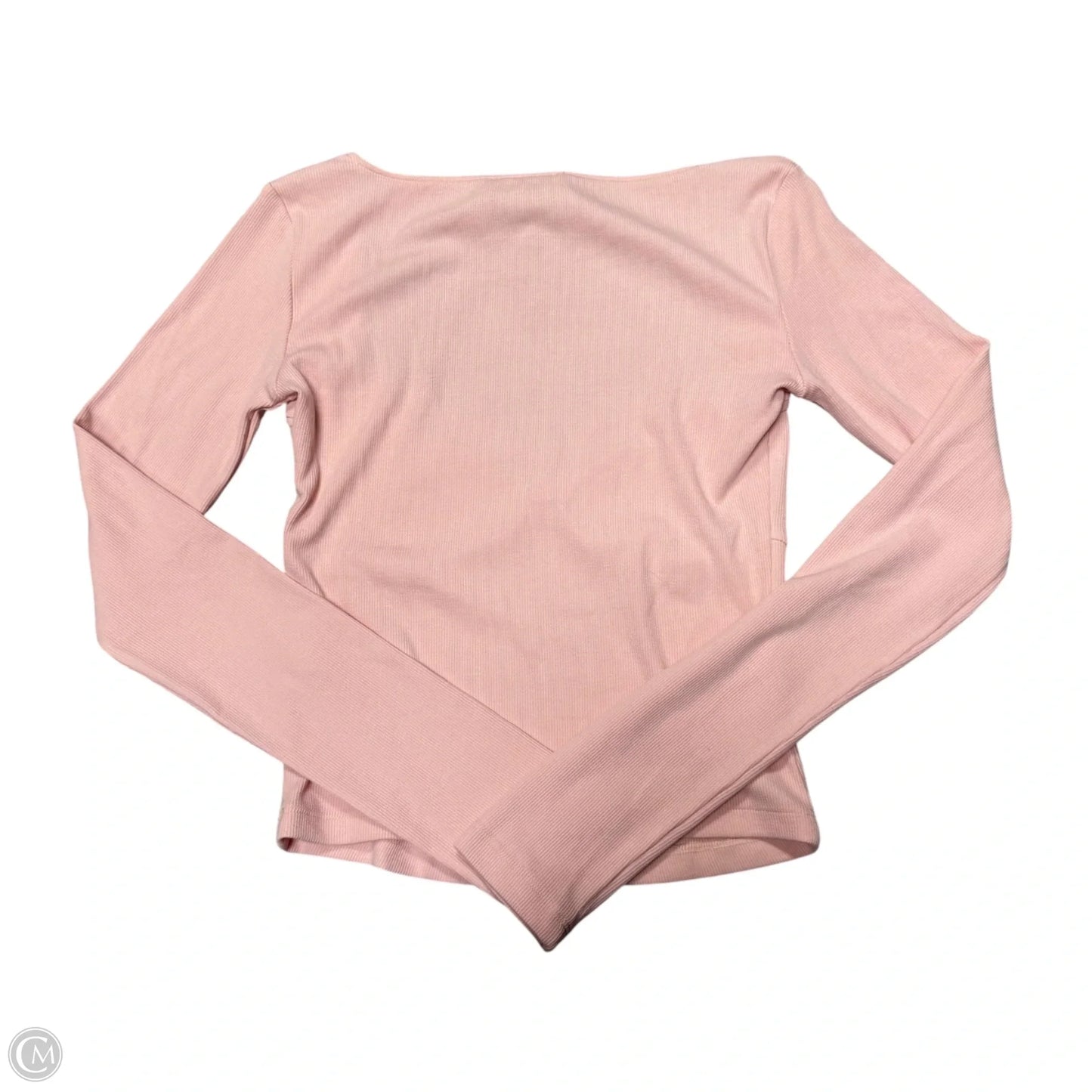 Top Long Sleeve By Edikted In Pink & White, Size: Xs