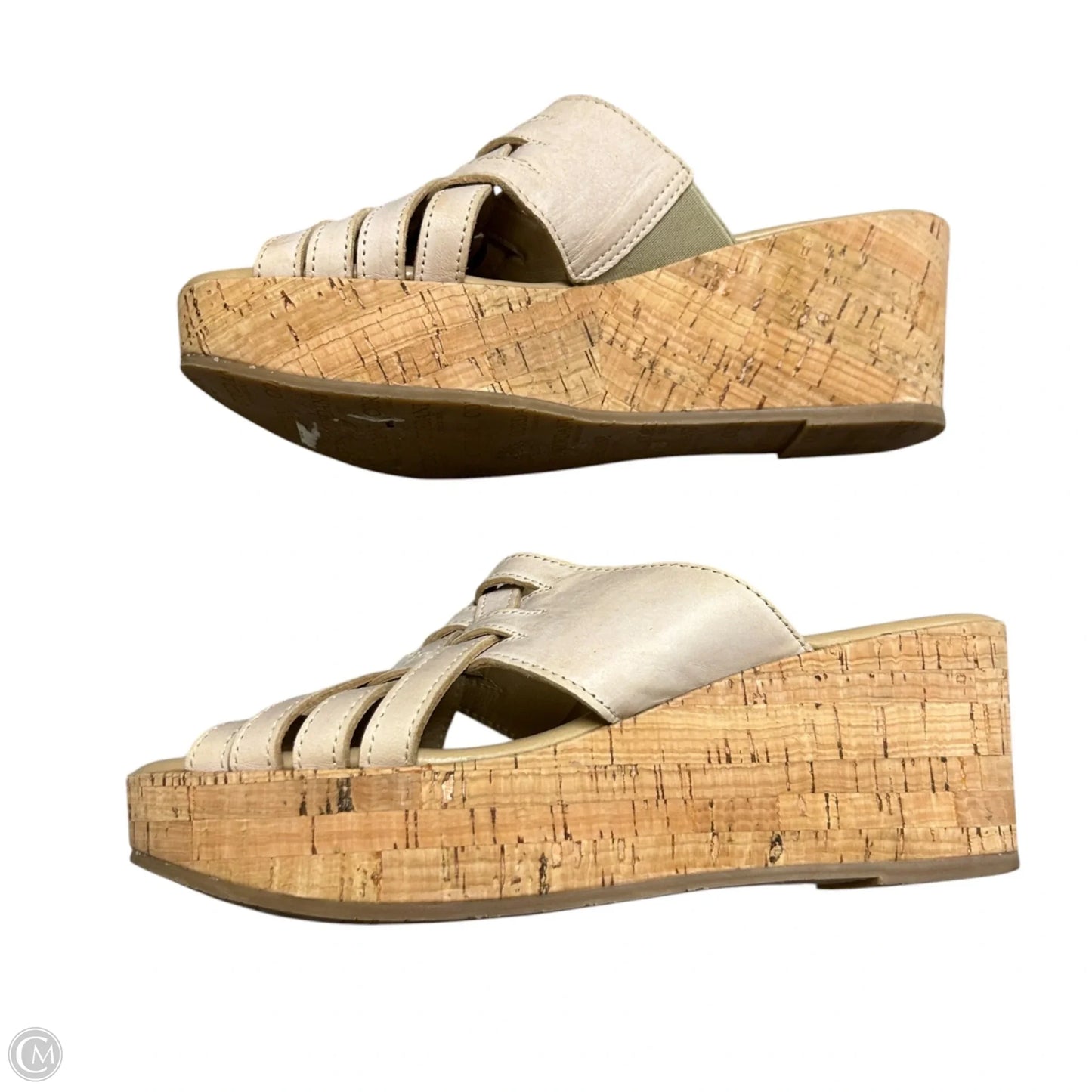 Sandals Heels Wedge By Cordani In Tan, Size: 7.5