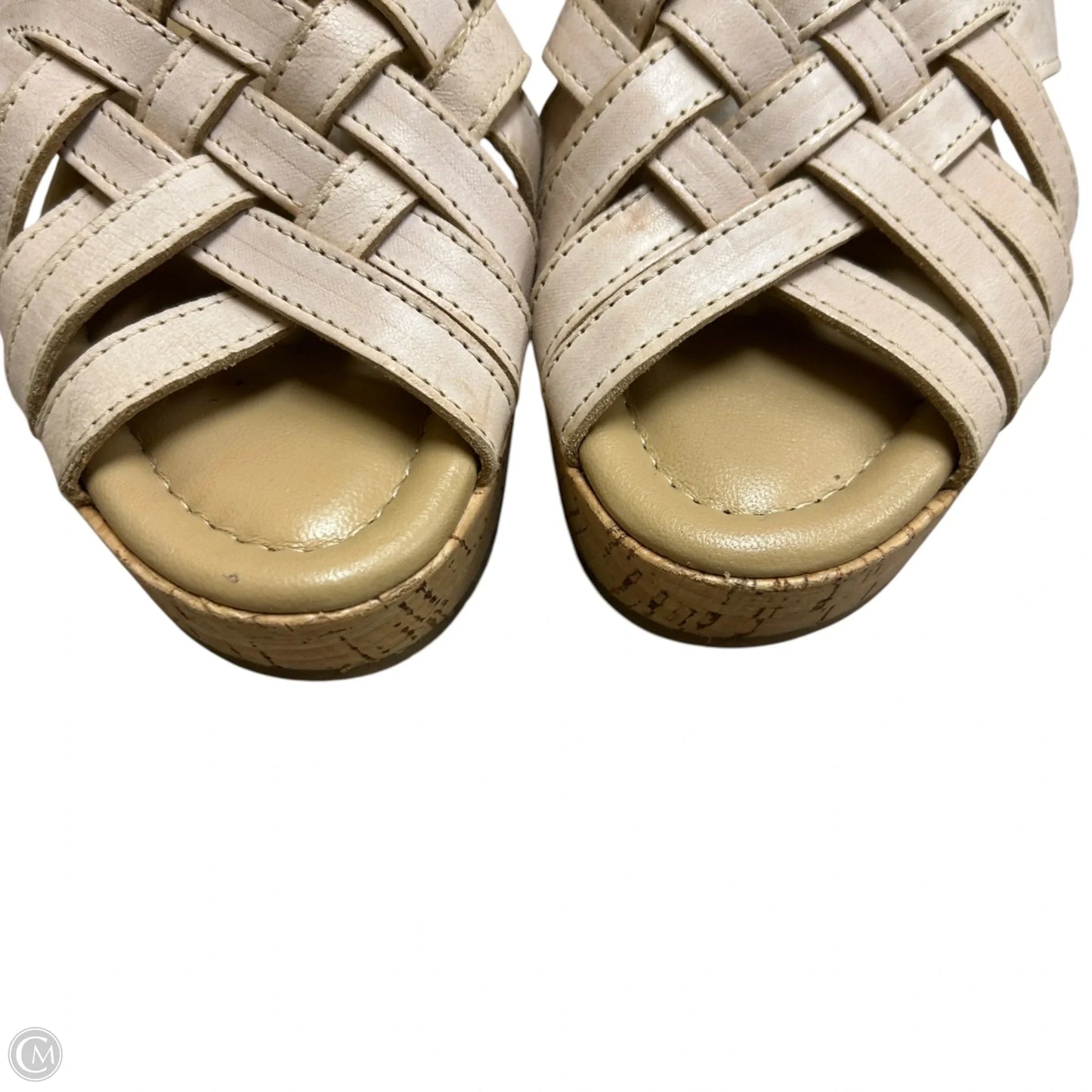 Sandals Heels Wedge By Cordani In Tan, Size: 7.5