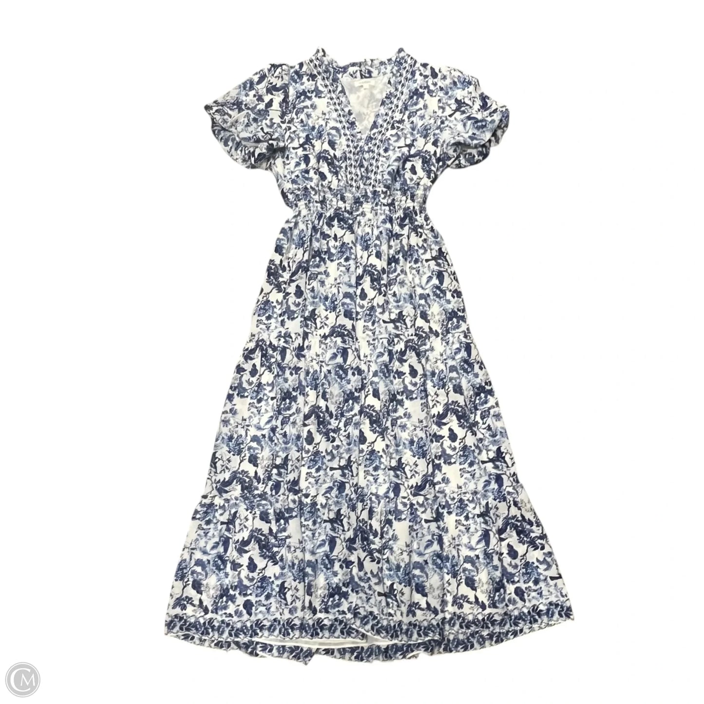 Dress Casual Maxi By Max Studio In Blue & White, Size: L