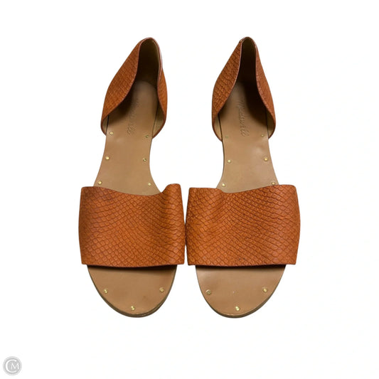 Sandals Flats By Madewell In Orange, Size: 9