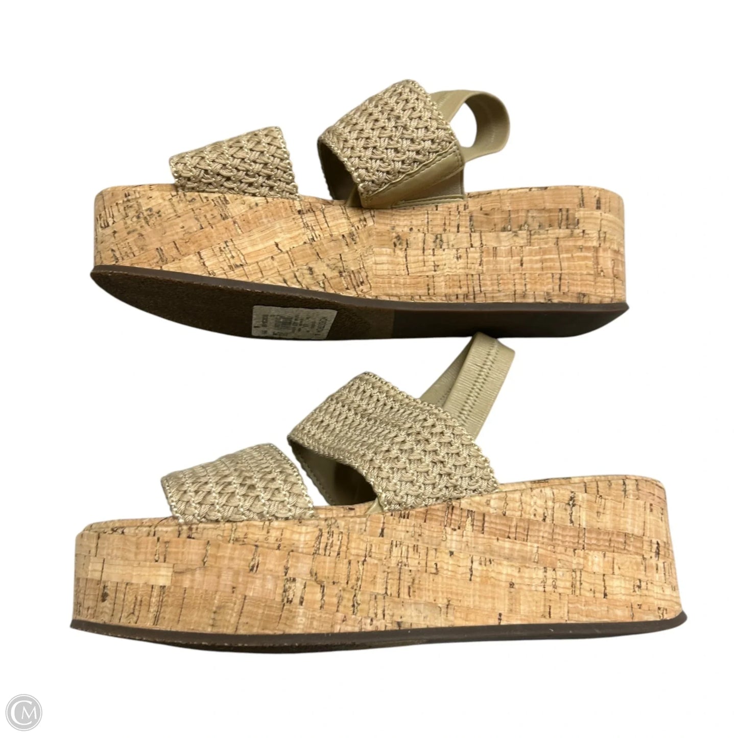 Sandals Heels Wedge By Nordstrom In Tan, Size: 8