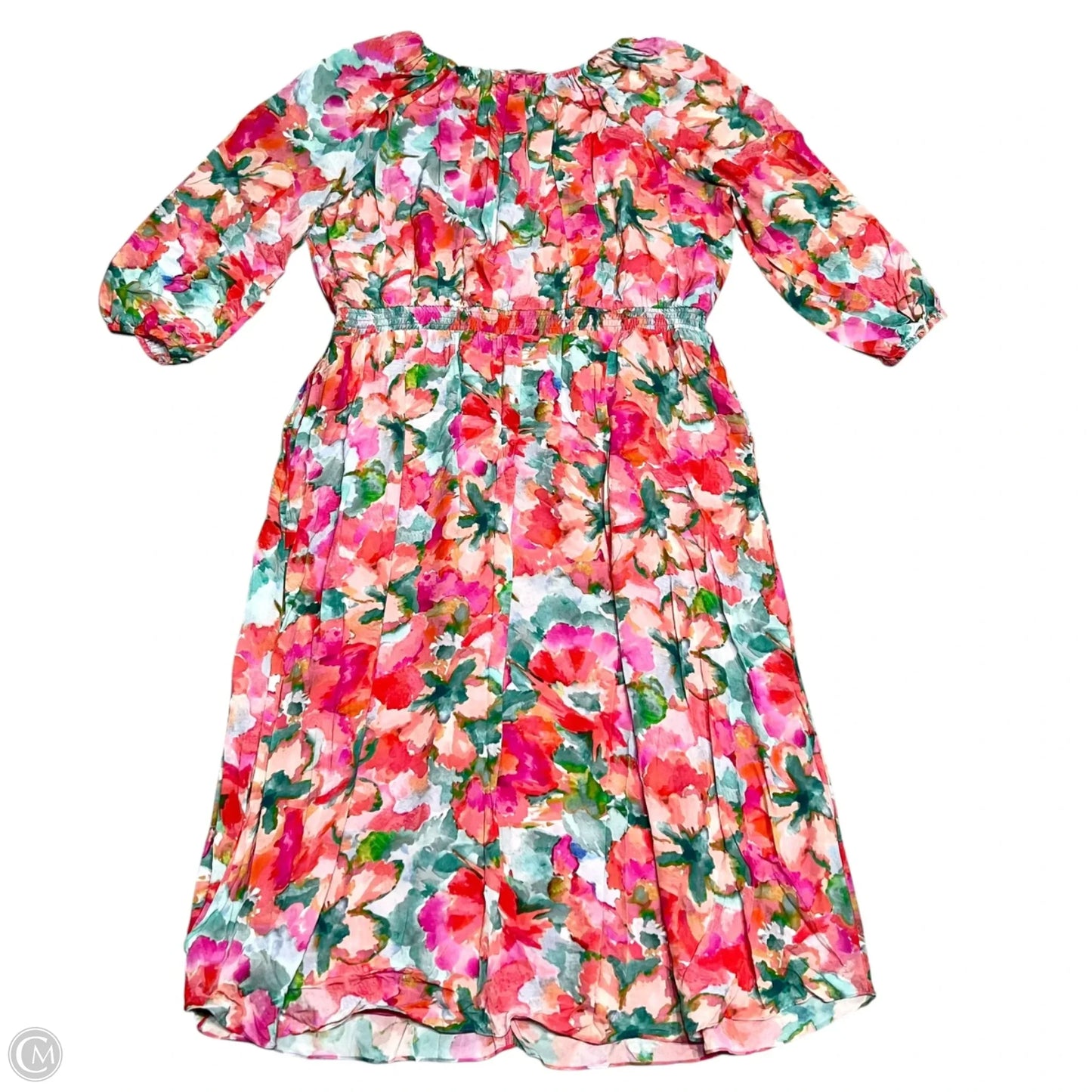 Dress Casual Maxi By Soft Surroundings In Green & Pink, Size: 3x
