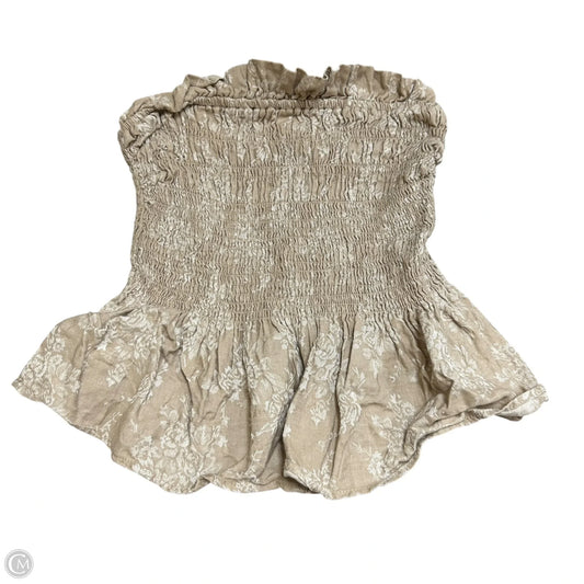 Top Sleeveless By Anthropologie In Tan, Size: S