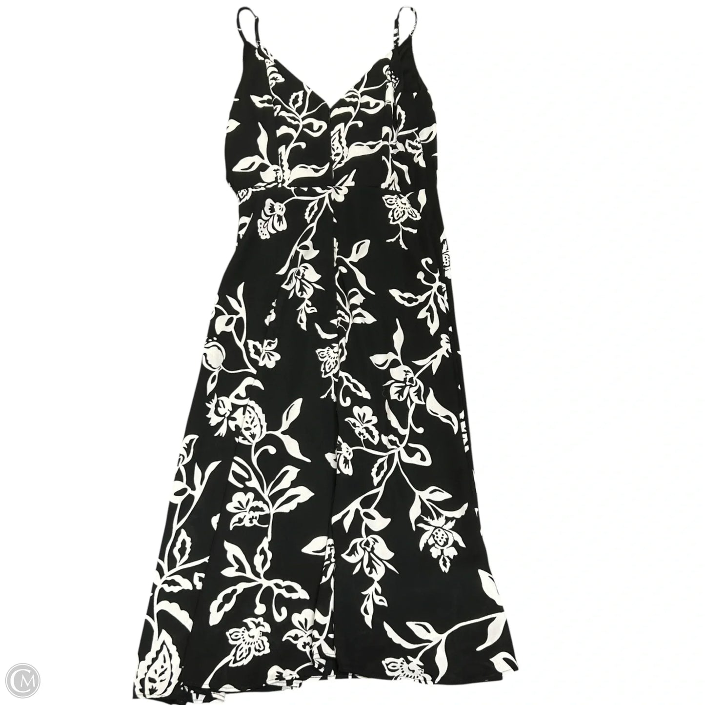 Dress Casual Midi By Express In Black & White, Size: Xs