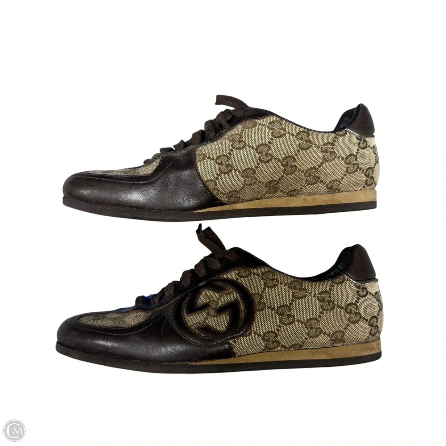 Shoes Luxury Designer By Gucci In Brown, Size: 6