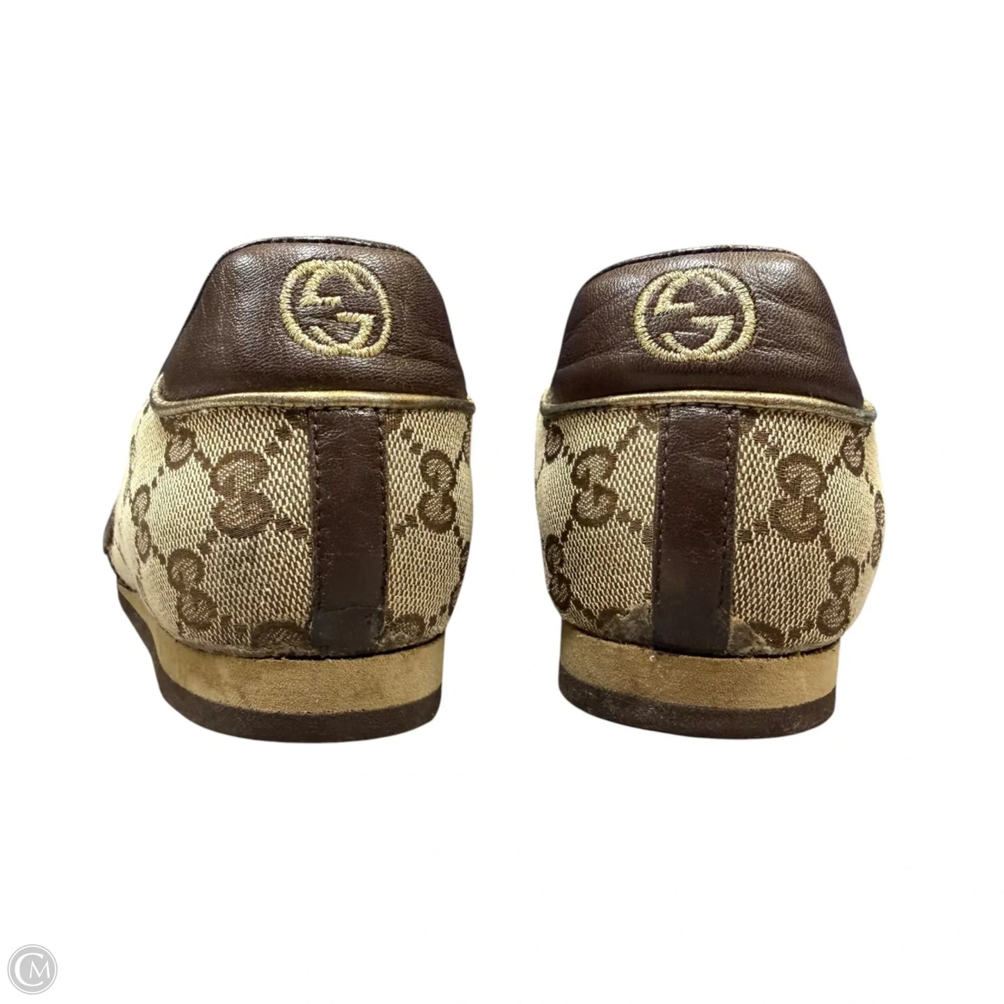 Shoes Luxury Designer By Gucci In Brown, Size: 6