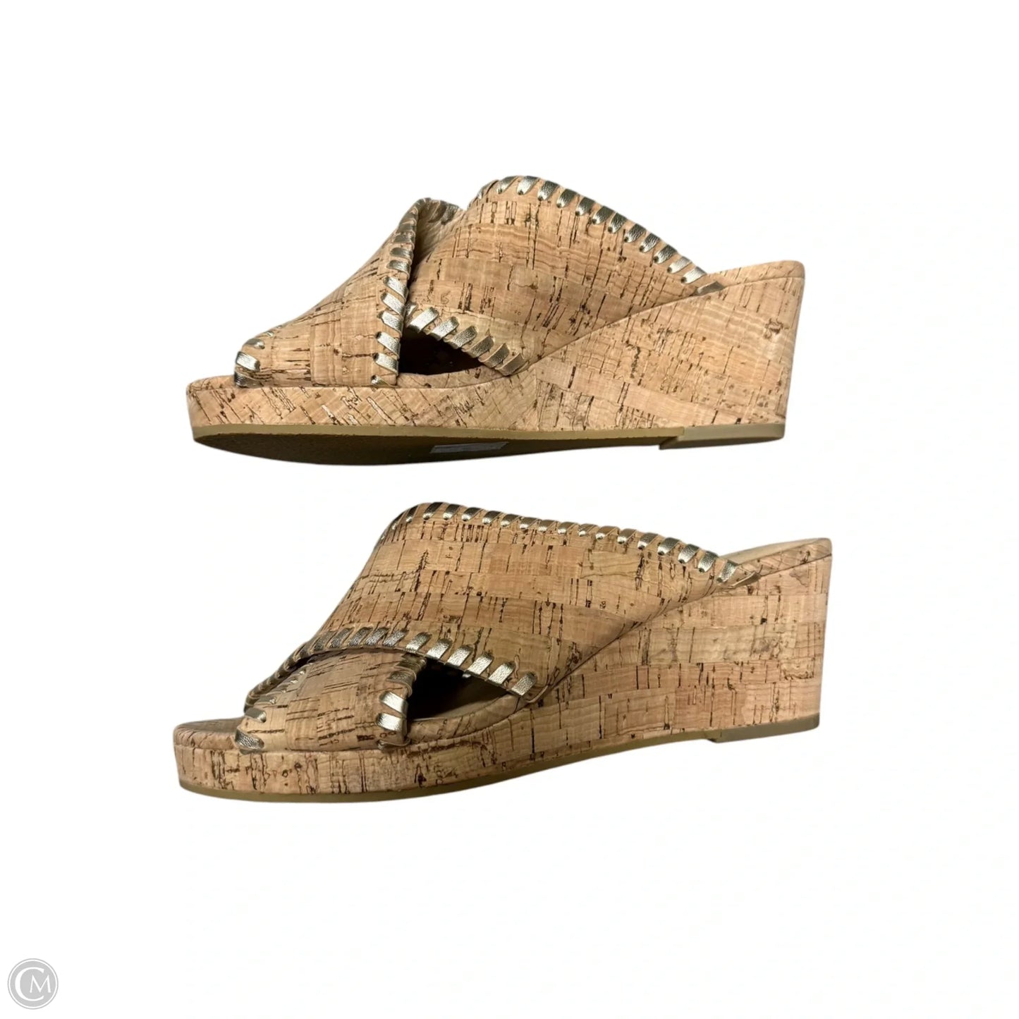 Sandals Heels Wedge By Jack Rogers In Tan, Size: 7.5