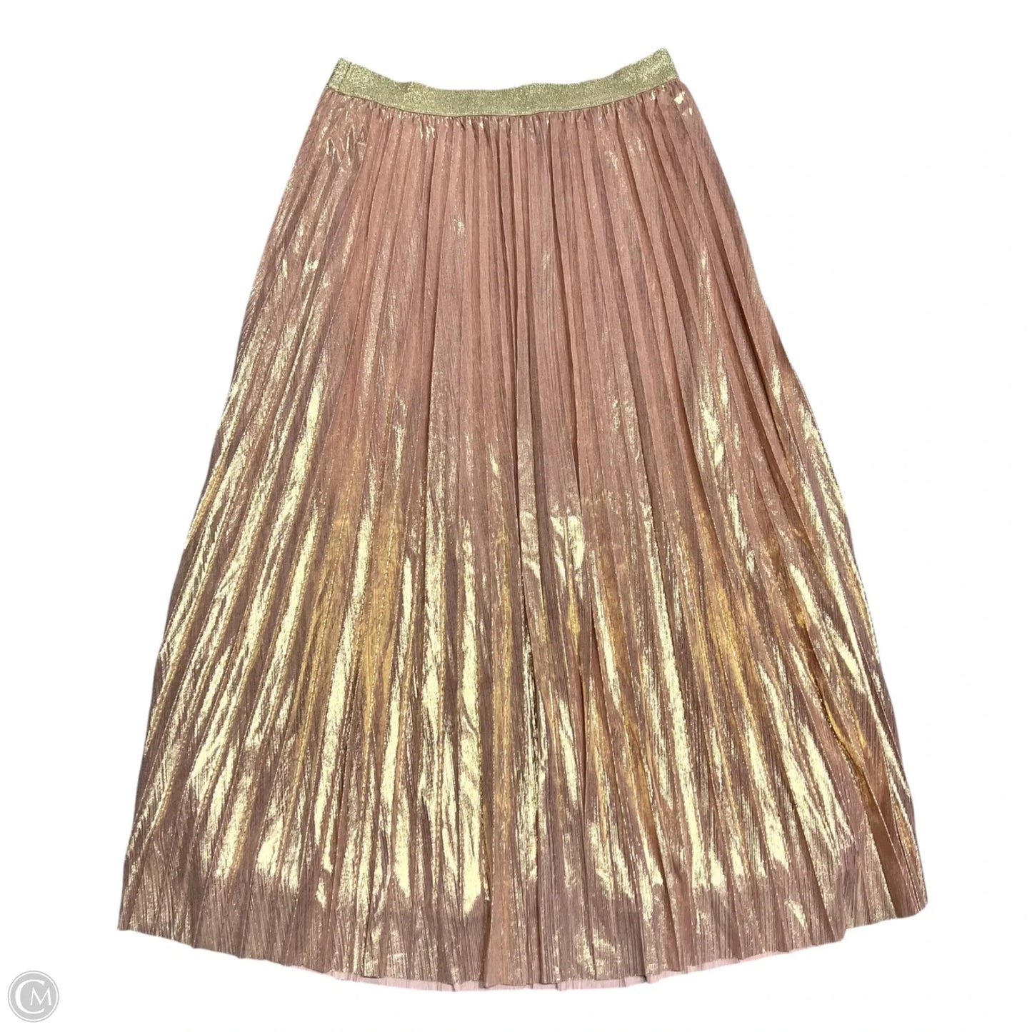 Skirt Maxi By Molly Bracken In Gold & Pink, Size: 4