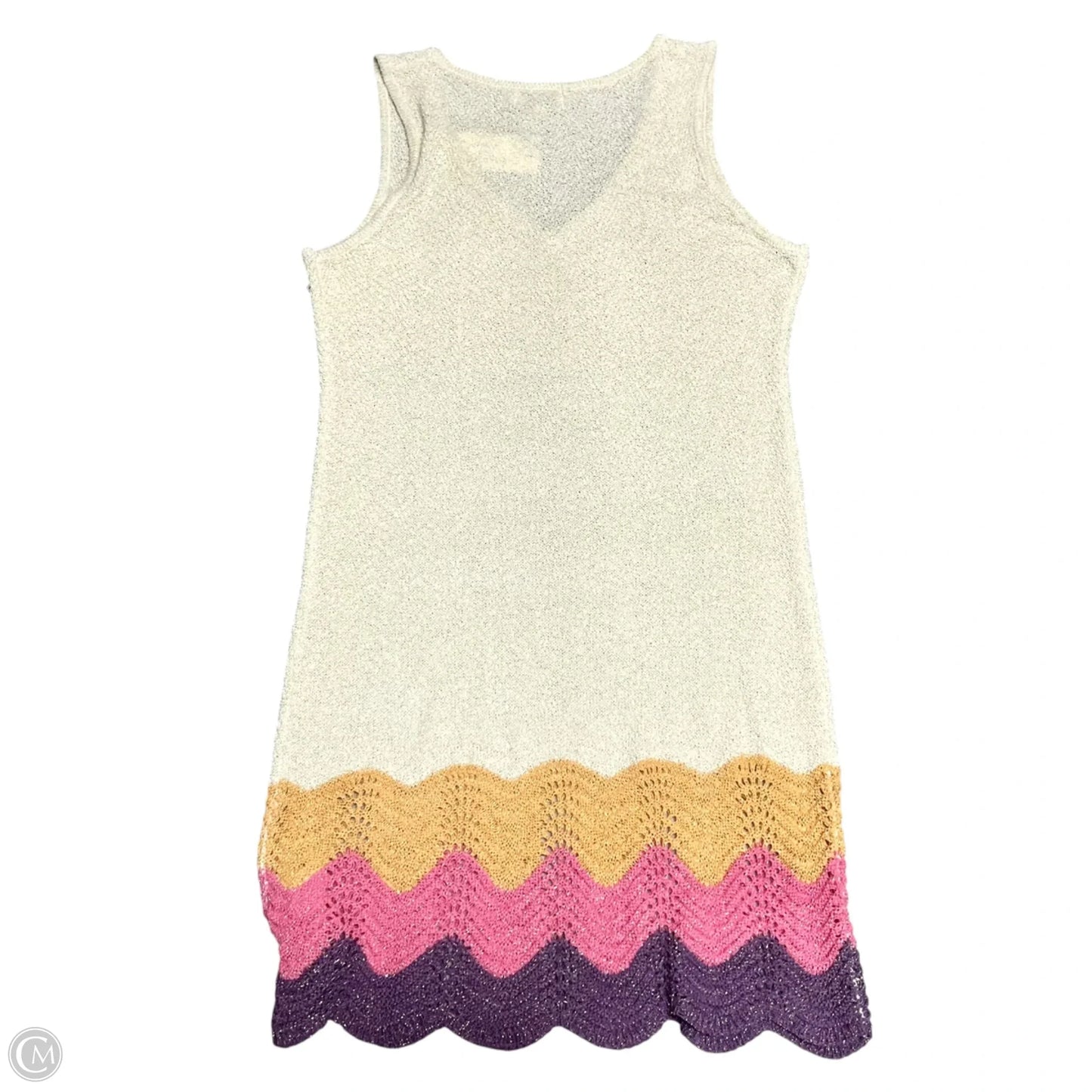 Dress Casual Midi By Molly Bracken In Purple & Tan, Size: L