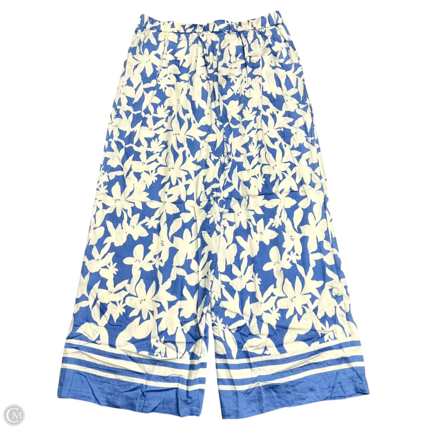 Pants Wide Leg By Lili Sidonio In Blue & White, Size: 16