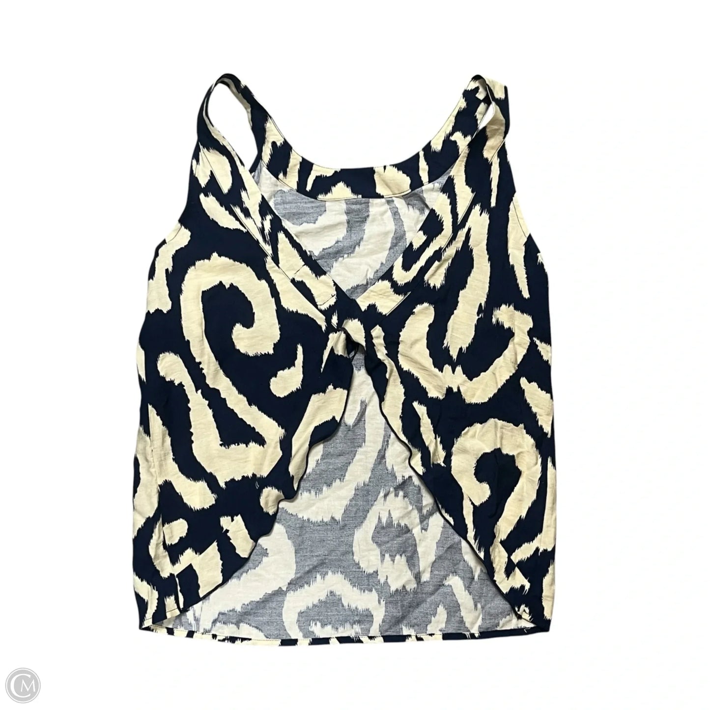 Top Sleeveless By Molly Bracken In Blue & Cream, Size: M