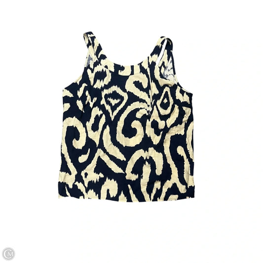 Top Sleeveless By Molly Bracken In Blue & Cream, Size: L