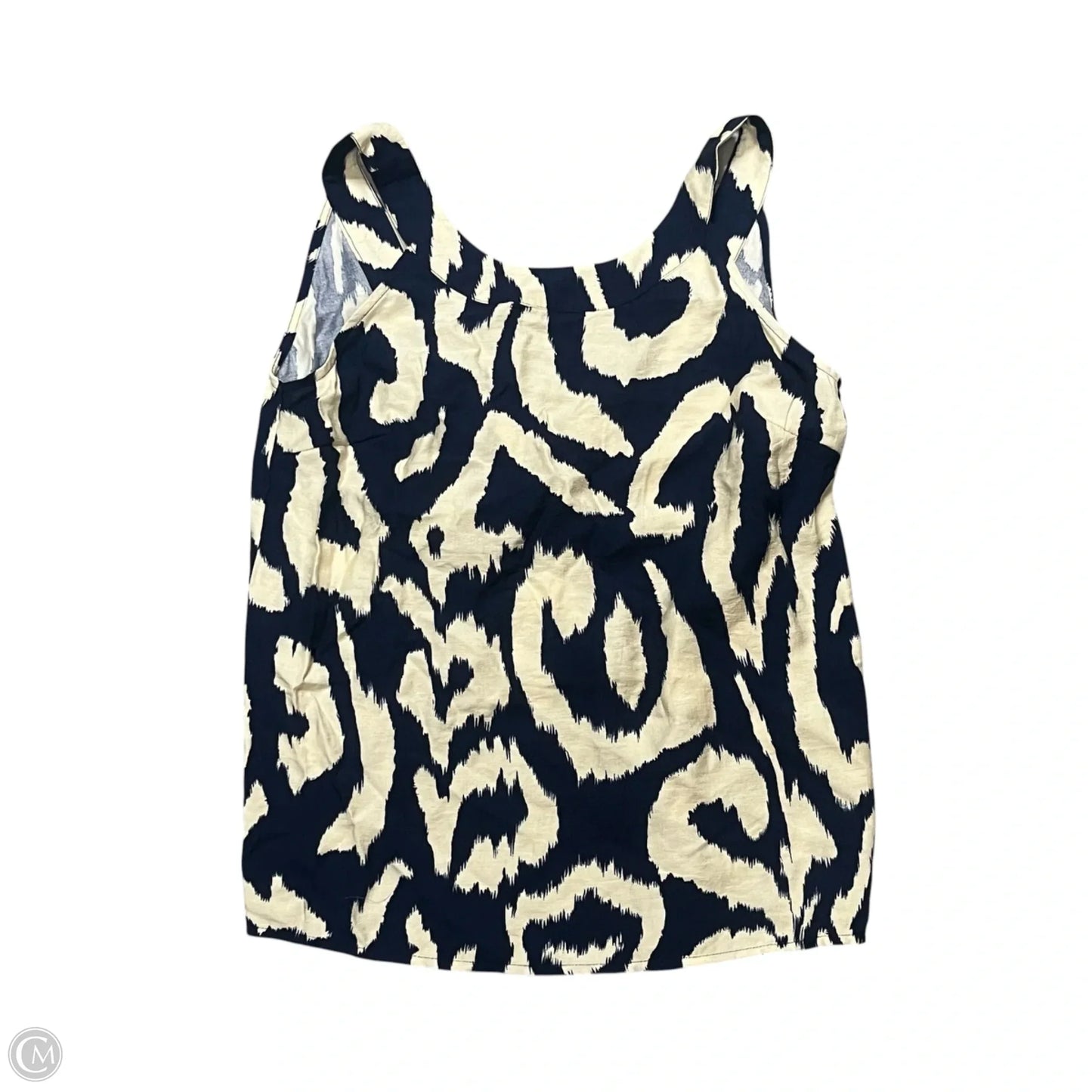 Top Sleeveless By Molly Bracken In Blue & Cream, Size: S