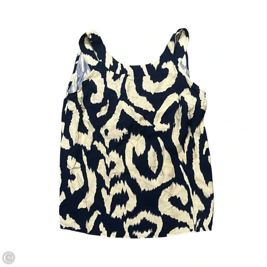 Top Sleeveless By Molly Bracken In Blue & Cream, Size: S