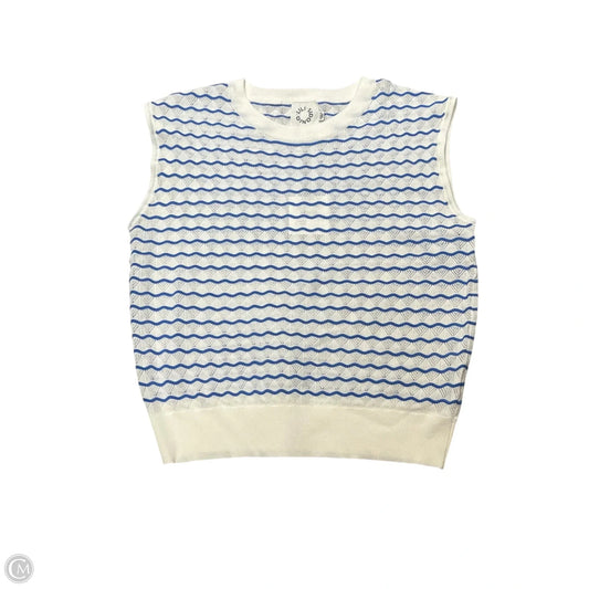 Top Sleeveless By Lili Sidonio In Blue & White, Size: Xl