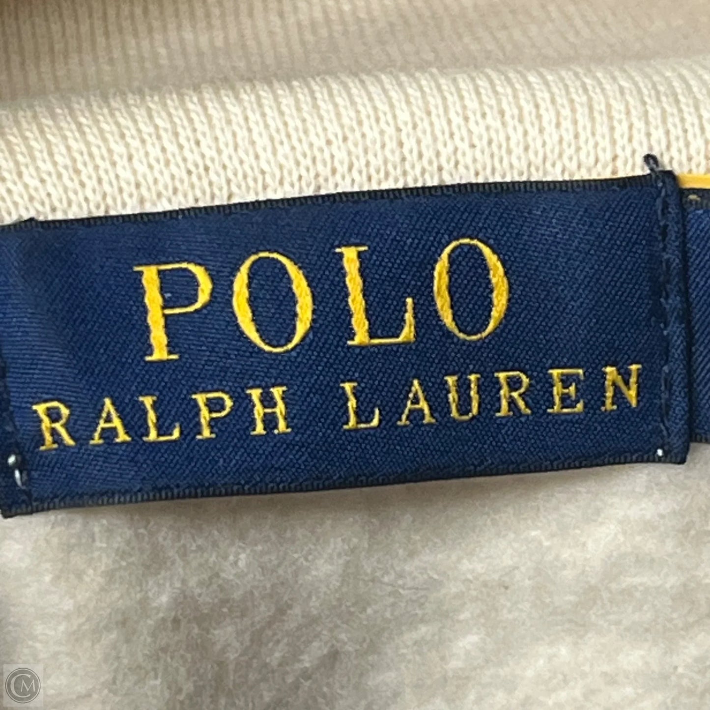 Sweatshirt Crewneck By Polo Ralph Lauren In Brown & Cream, Size: Xs/s