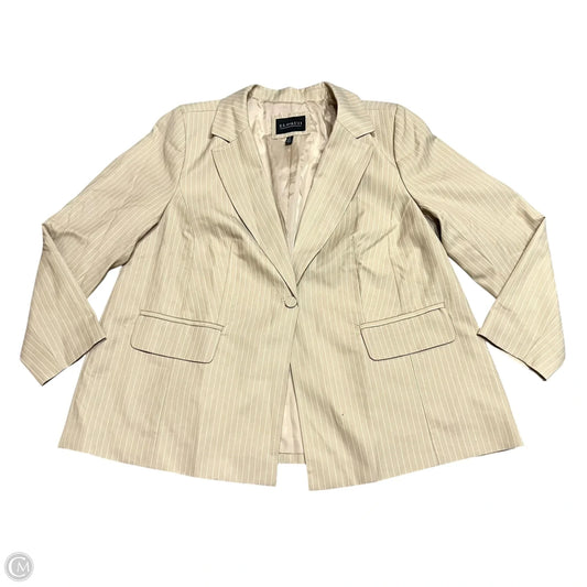 Blazer By Eloquii In Tan & White, Size: 2x