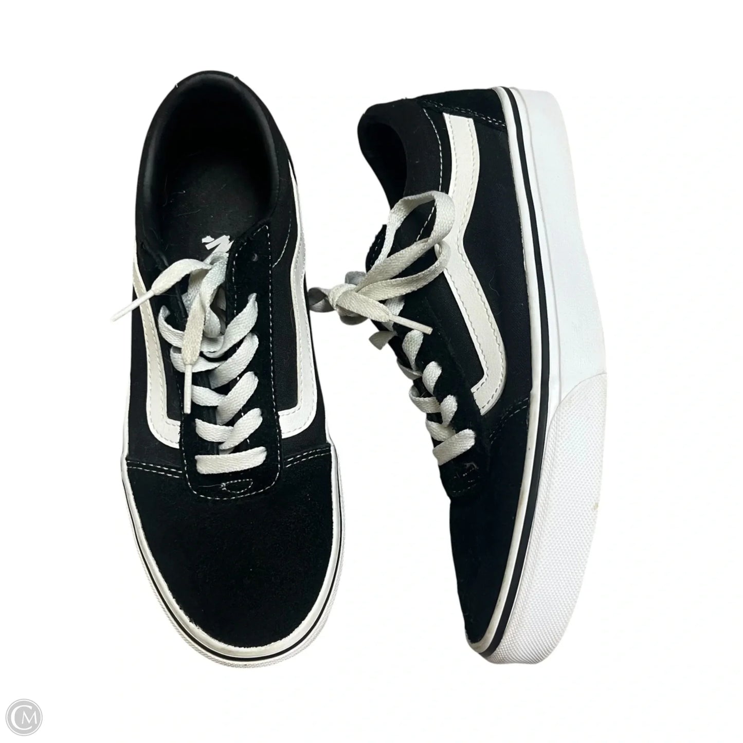 Shoes Sneakers By Vans In Black & White, Size: 8