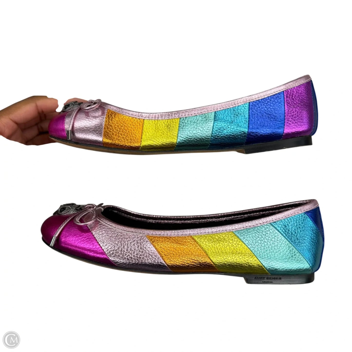 Shoes Designer By Kurt Geiger In Rainbow Print, Size: 5.5