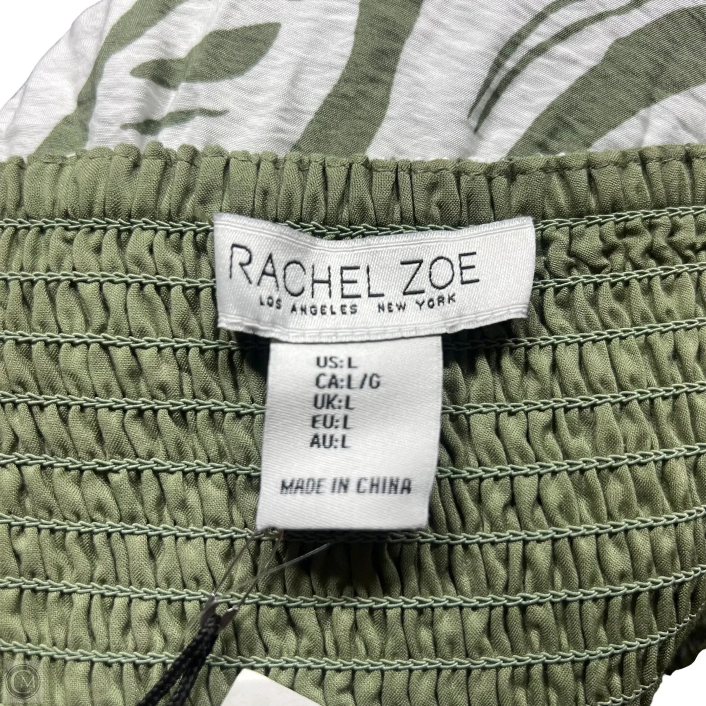 Dress Casual Maxi By Rachel Zoe In Green & White, Size: L