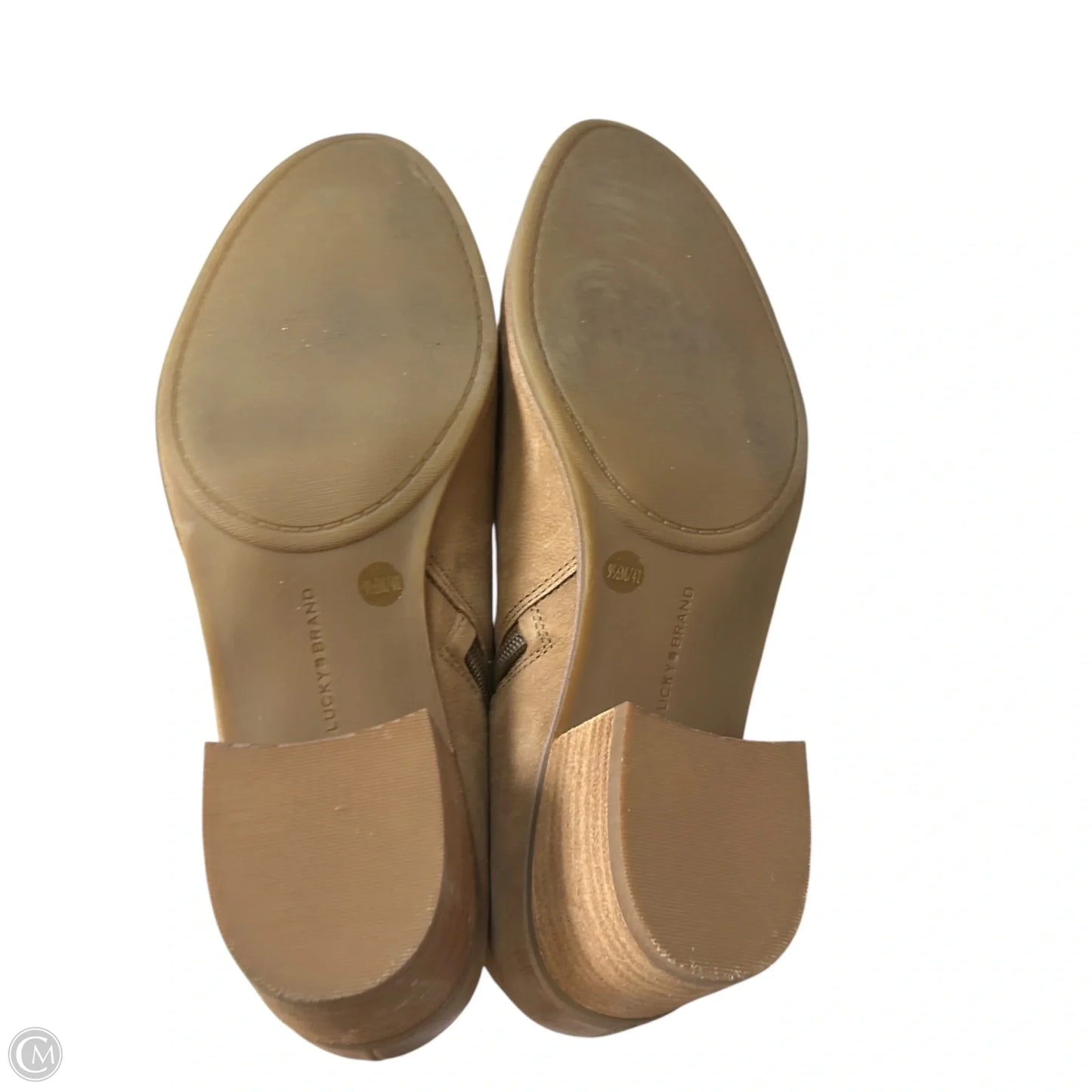 Boots Ankle Heels By Lucky Brand In Tan, Size: 9.5