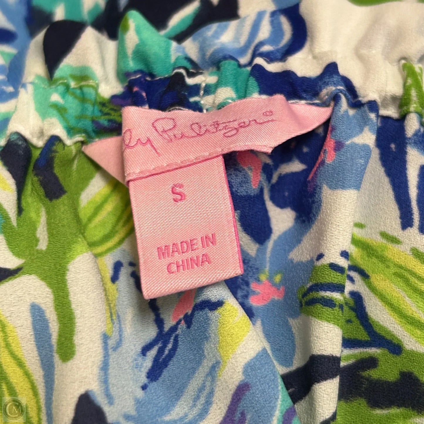 Top Long Sleeve Designer By Lilly Pulitzer In Blue & Green, Size: S