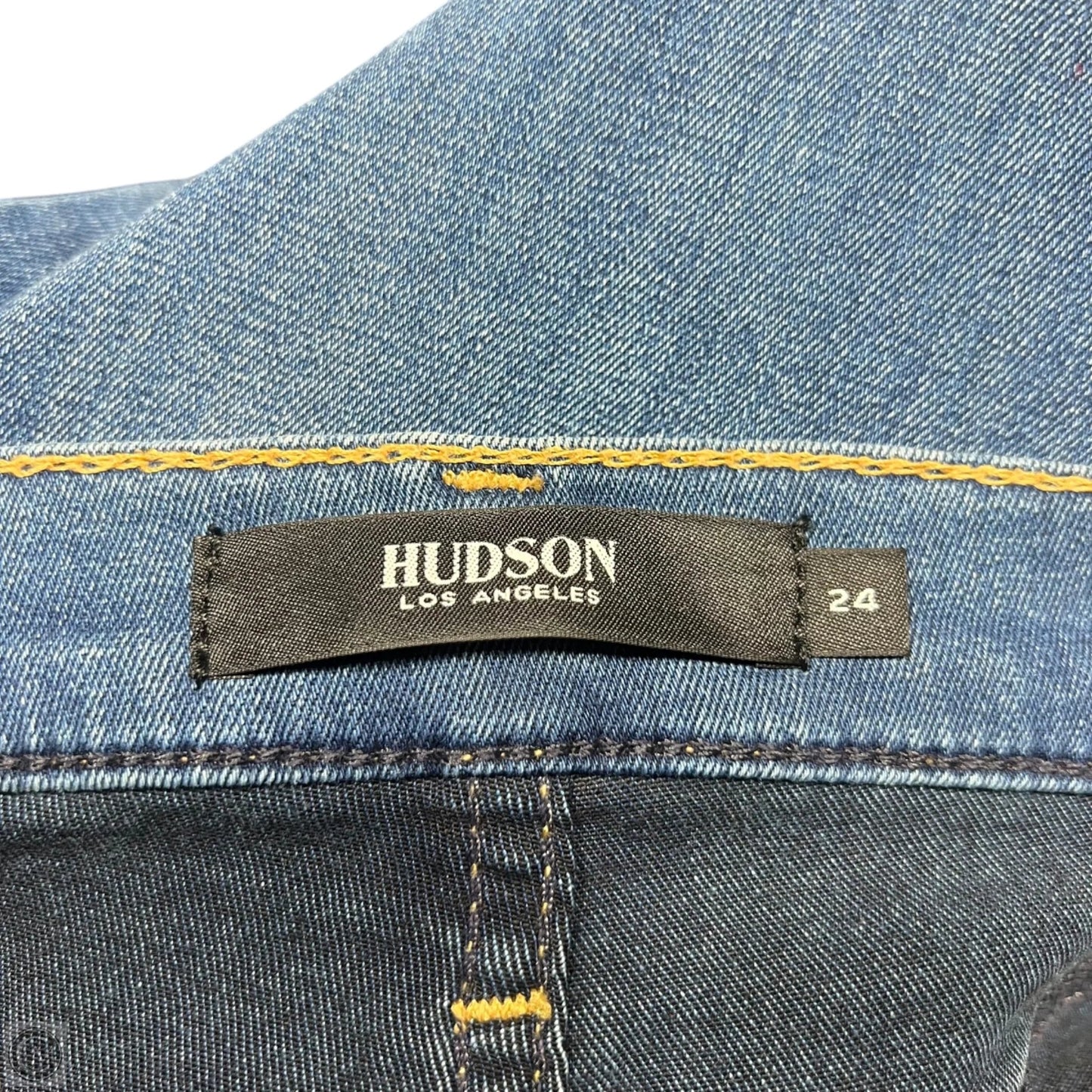 Jeans Skinny By Hudson In Blue Denim, Size: 0